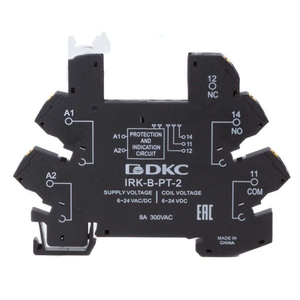 Колодка ультратонкая для реле серии RIS, вх. напр. 6-24V DC, push-in клеммы Колодка ультратонкая для реле серии RIS, вх. напр. 6-24V DC, push-in клеммы
