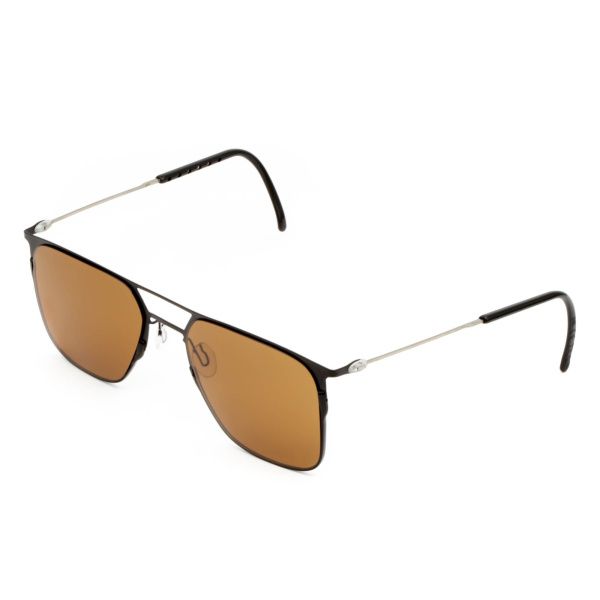 Черные солнцезащитные очки из титана с коричневыми линзами. Модель 12 Черные солнцезащитные очки из титана с коричневыми линзами. Модель 12