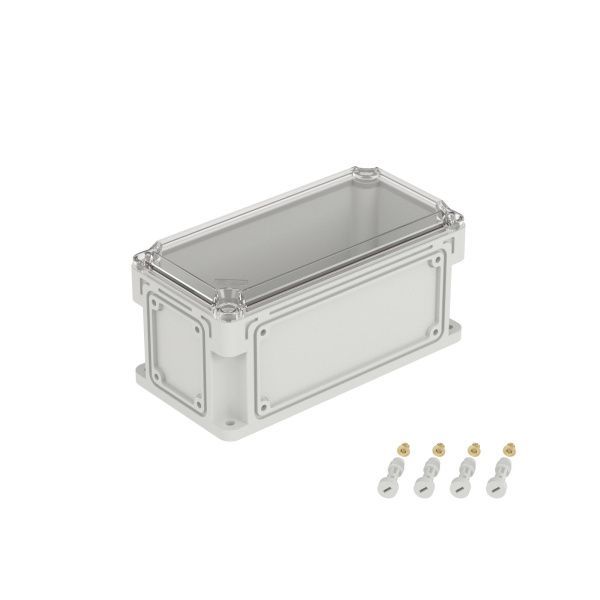 Корпус RAM box без МП 300х150х146 мм, с фланцами, прозрачная крышка высотой 21 мм, IP66/IP67 Корпус RAM box без МП 300х150х146 мм, с фланцами, прозрачная крышка высотой 21 мм, IP66/IP67