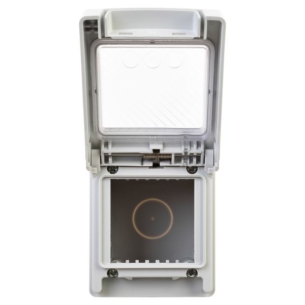 Коробка для настенного монтажа IP55, Avanti, серая, 2 модуля Коробка для настенного монтажа IP55, Avanti, серая, 2 модуля