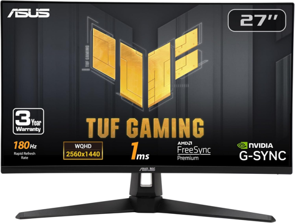 ASUS 27" TUF Gaming VG27AQ3A IPS 2560x1440 1ms 250cd 180H DP HDMI*2 Black ASUS 27" TUF Gaming VG27AQ3A IPS 2560x1440 1ms 250cd 180H DP HDMI*2 Black