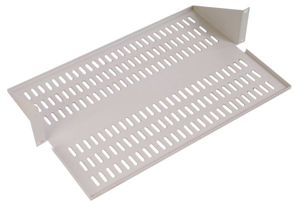 Полка для стойки перфорированная консольная 2U с центральным креплением, глубина 300 мм Полка для стойки перфорированная консольная 2U с центральным креплением, глубина 300 мм