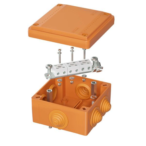 Коробка пластиковая FS с кабельными вводами и клеммниками, IP55, 100х100х50 мм, 6р, 450V, 6A, 4 мм2 Коробка пластиковая FS с кабельными вводами и клеммниками, IP55, 100х100х50 мм, 6р, 450V, 6A, 4 мм2