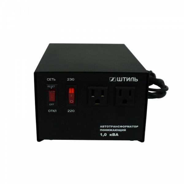 Понижающий автотрансформатор АТ 230-220/110-1,0-50 черный Понижающий автотрансформатор АТ 230-220/110-1,0-50 черный