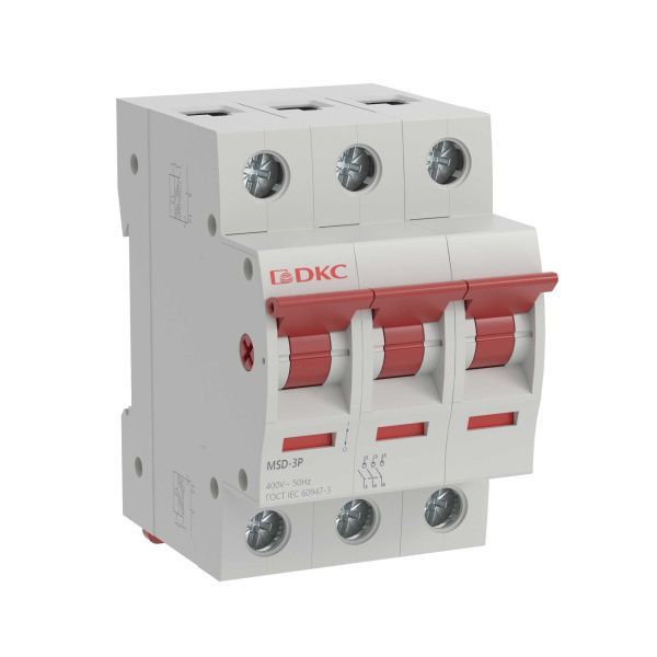 Выключатель нагрузки модульный YON max типа MSD, 3 полюса, 63А Выключатель нагрузки модульный YON max типа MSD, 3 полюса, 63А