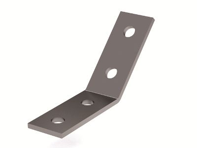 Уголок крепежный двойной 60º, горячеоцинкованный Уголок крепежный двойной 60º, горячеоцинкованный