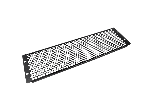Фальшпанель в шкаф 19" 3U перфорированная, цвет черный Фальшпанель в шкаф 19" 3U перфорированная, цвет черный
