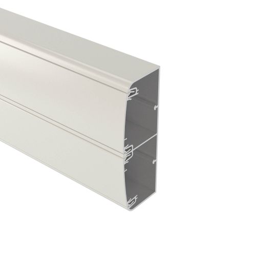 Алюминиевый кабель-канал 140х50 (с 2 крышками), цвет белый Алюминиевый кабель-канал 140х50 (с 2 крышками), цвет белый