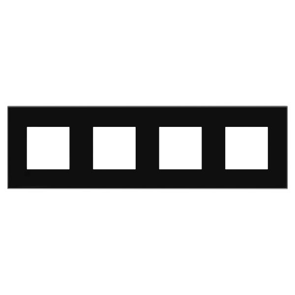 Рамка 4 поста (8 мод.), Avanti, черный квадрат Рамка 4 поста (8 мод.), Avanti, черный квадрат