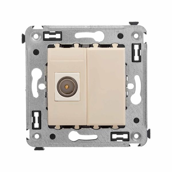 Розетка TV одиночная в стену, Avanti, ванильная дымка Розетка TV одиночная в стену, Avanti, ванильная дымка