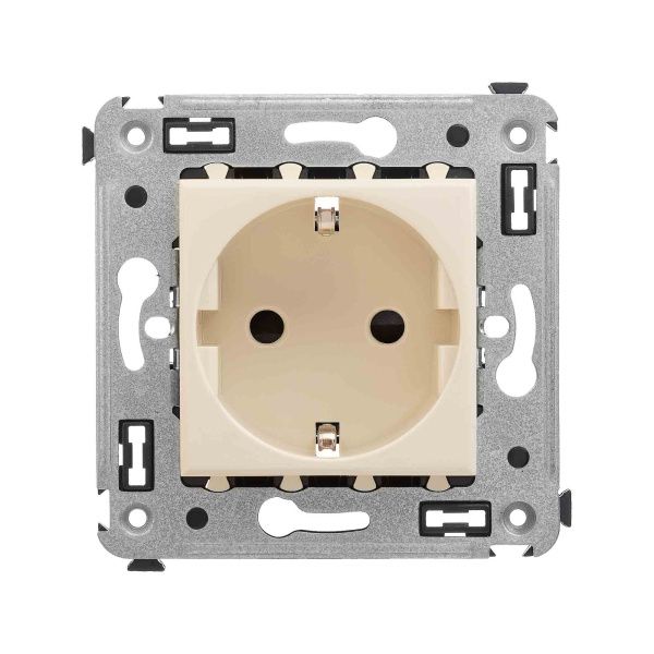 Розетка в стену, 2P+E, с з/ш, Avanti, ванильная дымка Розетка в стену, 2P+E, с з/ш, Avanti, ванильная дымка