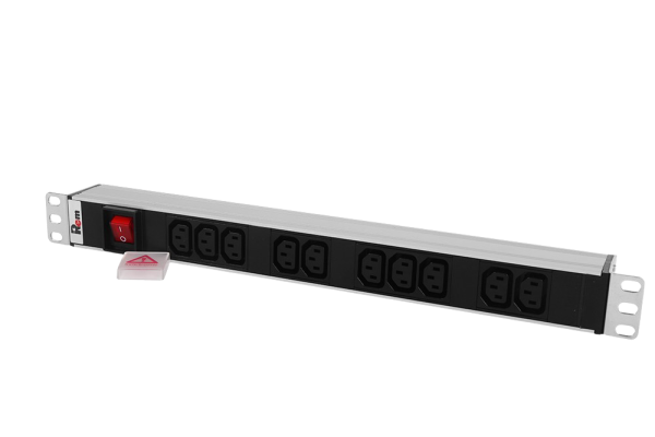 Гор блок розеток Rem-10, 1×10A, выкл, 10C13, 19", вход C14 Гор блок розеток Rem-10, 1×10A, выкл, 10C13, 19", вход C14