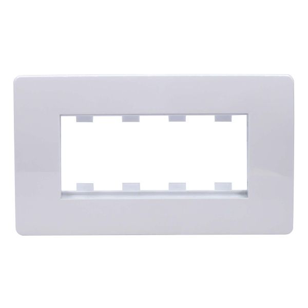 Каркас в сборе с рамкой под 4 модуля VIVA (для монтажа ЭУИ в коробки код 10143) Каркас в сборе с рамкой под 4 модуля VIVA (для монтажа ЭУИ в коробки код 10143)