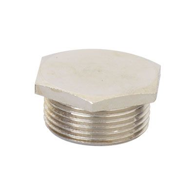 Заглушка M20x1,5, никелированная латунь Заглушка M20x1,5, никелированная латунь