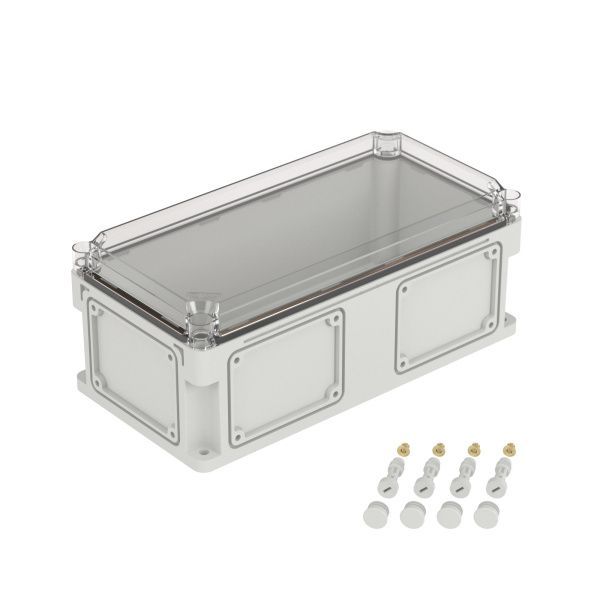 Корпус RAM box без МП 400х200х160 мм, с фланцами, прозрачная крышка высотой 35 мм, IP66/IP67 Корпус RAM box без МП 400х200х160 мм, с фланцами, прозрачная крышка высотой 35 мм, IP66/IP67