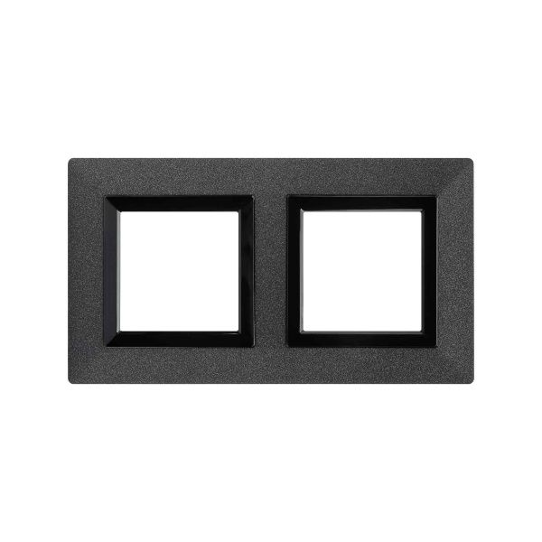 Рамка из металла 2 поста (4 мод.), Avanti, графитовая Рамка из металла 2 поста (4 мод.), Avanti, графитовая