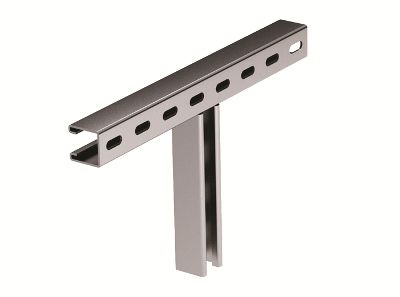 T-образное крепление к вертикальной двутавровой балке, 200 мм, горячеоцинкованное T-образное крепление к вертикальной двутавровой балке, 200 мм, горячеоцинкованное