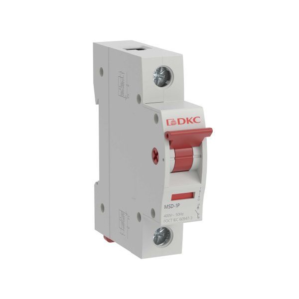 Выключатель нагрузки модульный YON max типа MSD, 1 полюс, 100А Выключатель нагрузки модульный YON max типа MSD, 1 полюс, 100А