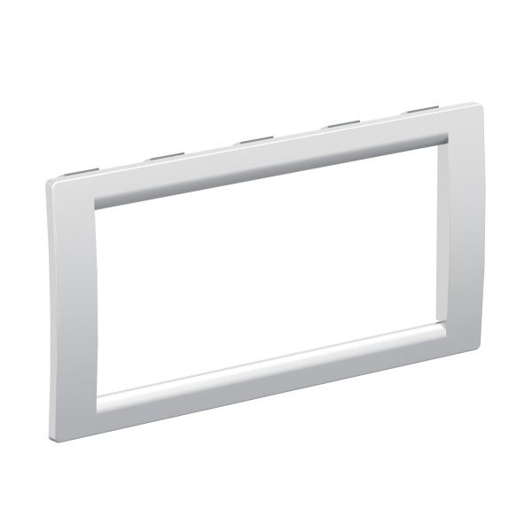 Рамка универсальная на 4 модуля, цвет серый металлик Рамка универсальная на 4 модуля, цвет серый металлик