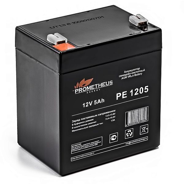 Prometheus Energy аккумулятор свинцово-кислотный PE 1205 12V 5Ah Prometheus Energy аккумулятор свинцово-кислотный PE 1205 12V 5Ah
