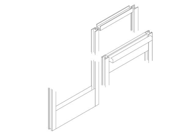 Профиль вертикальный окантовочный для подвижных и фиксированных створок MAL199 Профиль вертикальный окантовочный для подвижных и фиксированных створок MAL199
