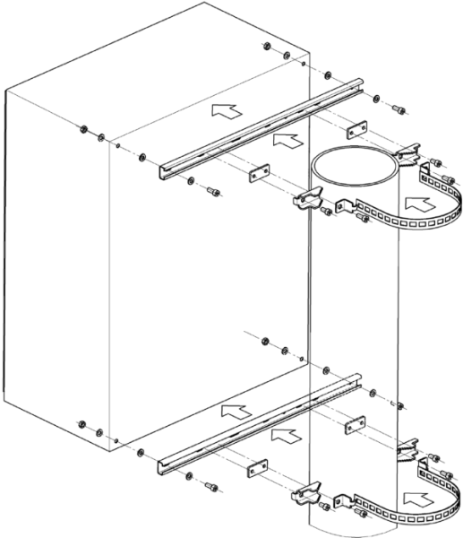 Крепление для ТШ на опору исп.2 Крепление для ТШ на опору исп.2