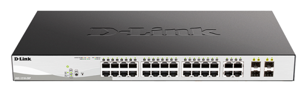 D-Link PROJ Настраиваемый L2 PoE-коммутатор, 24x1000Base-T PoE, 4хCombo 1000Base-T/SFP, PoE-бюджет 193 Вт, упрощенный интерфейс CLI D-Link PROJ Настраиваемый L2 PoE-коммутатор, 24x1000Base-T PoE, 4хCombo 1000Base-T/SFP, PoE-бюджет 193 Вт, упрощенный интерфейс CLI