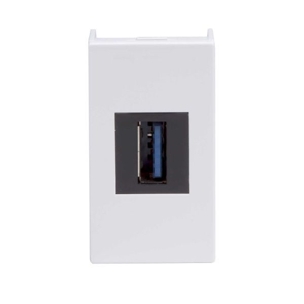 USB 3.0 розетка, Viva, белая, 1 мод. USB 3.0 розетка, Viva, белая, 1 мод.