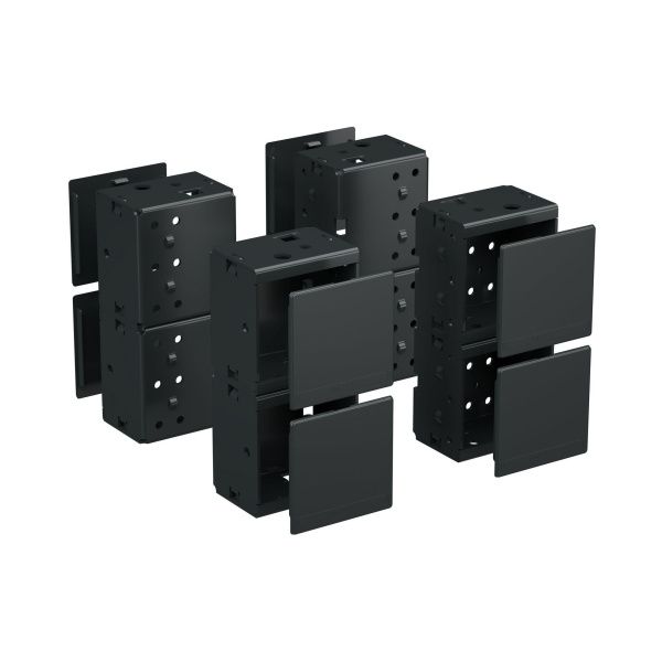 Углы цоколя с пластиковыми заглушками для корпусов CQE & CQE N, В=200 мм, RAL9005, комплект - 4 шт. RAM block Углы цоколя с пластиковыми заглушками для корпусов CQE & CQE N, В=200 мм, RAL9005, комплект - 4 шт. RAM block