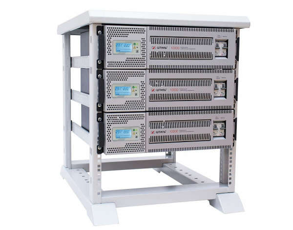 Комплект из трех однофазных стабилизаторов "Штиль" ИнСтаб IS10000RT в стойке (3x10 кВА) Комплект из трех однофазных стабилизаторов "Штиль" ИнСтаб IS10000RT в стойке (3x10 кВА)