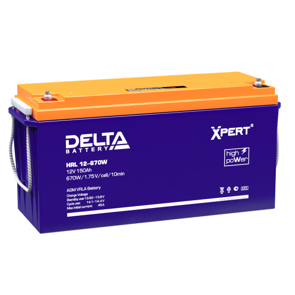 Аккумулятор для систем безопасности HRL 12-670 W Аккумулятор для систем безопасности HRL 12-670 W