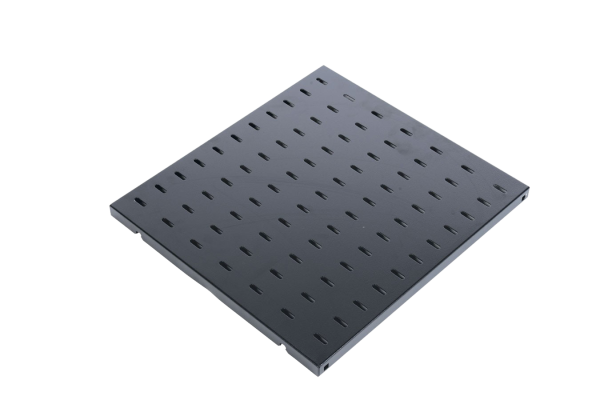 Полка перфорированная, глубина 450 мм, цвет черный Полка перфорированная, глубина 450 мм, цвет черный