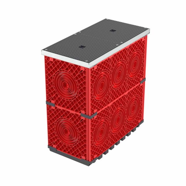 Колодец пластиковый для кабельной канализации с крышками, 750х375х750 Колодец пластиковый для кабельной канализации с крышками, 750х375х750