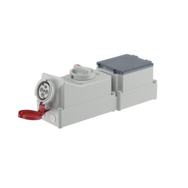 Розетка настенная с механической блокировкой и DIN-рейкой на 6 модулей WSD IP44 32A 3P+E 230В Розетка настенная с механической блокировкой и DIN-рейкой на 6 модулей WSD IP44 32A 3P+E 230В