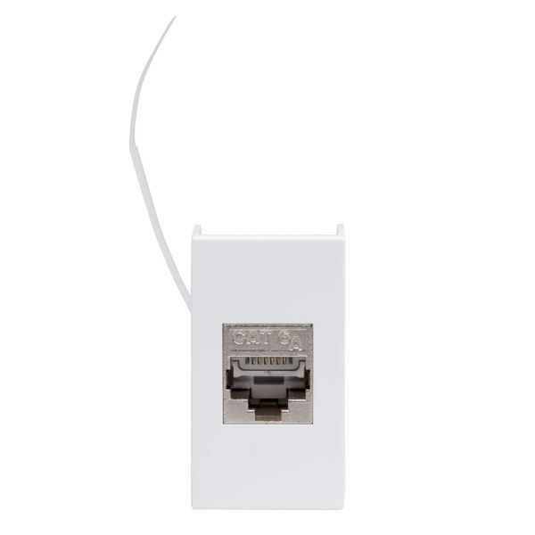 Ком.роз. RJ45 кат.6A, 8P8C, Viva, белая, 1мод Ком.роз. RJ45 кат.6A, 8P8C, Viva, белая, 1мод