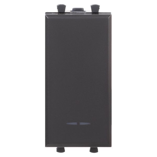 Кнопка модульная, Avanti, черный матовый, 1 модуль Кнопка модульная, Avanti, черный матовый, 1 модуль