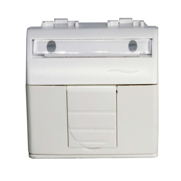 Ком.роз. RJ45 кат.5e, Brava, белая, 2мод Ком.роз. RJ45 кат.5e, Brava, белая, 2мод