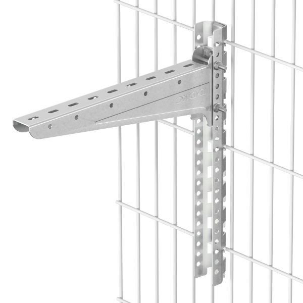 Крепление на сетку одной консоли 43х50х295 мм, горячеоцинкованное Крепление на сетку одной консоли 43х50х295 мм, горячеоцинкованное