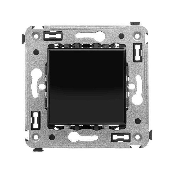 Кнопка одноклавишная в стену, Avanti, черный квадрат Кнопка одноклавишная в стену, Avanti, черный квадрат