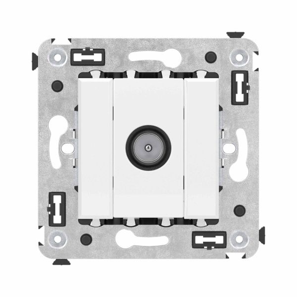 Розетка TV оконечная в стену, Avanti, белое облако Розетка TV оконечная в стену, Avanti, белое облако