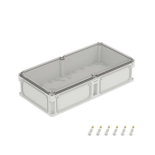 Корпус RAM box без МП 600х300х146 мм, с фланцами, прозрачная крышка высотой 21 мм, IP66/IP67 Корпус RAM box без МП 600х300х146 мм, с фланцами, прозрачная крышка высотой 21 мм, IP66/IP67