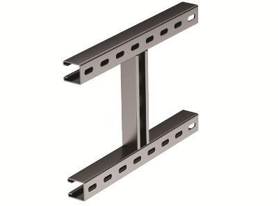 H-образное крепление к вертикальной двутавровой балке, 400 мм, горячеоцинкованное H-образное крепление к вертикальной двутавровой балке, 400 мм, горячеоцинкованное