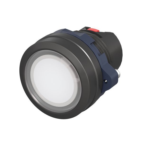 Головка кнопки плоская прозрачная без фиксации, белая Головка кнопки плоская прозрачная без фиксации, белая