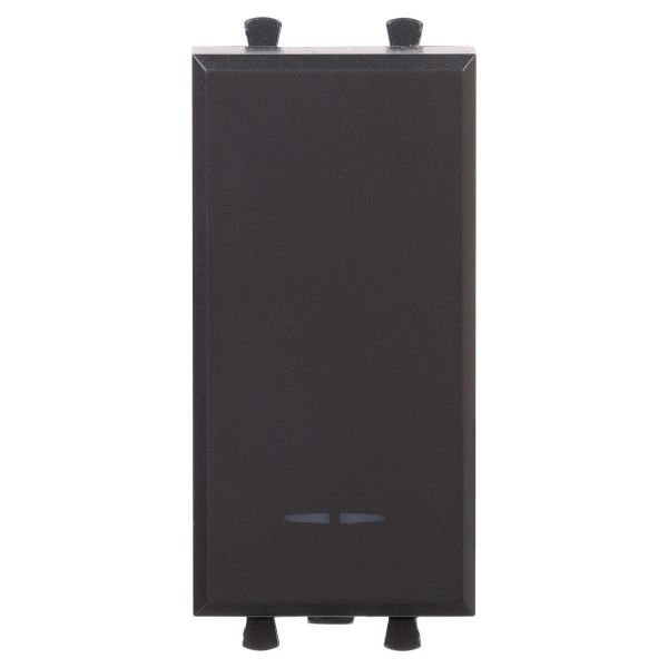 Выключатель модульный, Avanti, черный матовый, 1 модуль Выключатель модульный, Avanti, черный матовый, 1 модуль