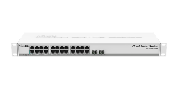 MikroTik Cloud Smart Switch 326-24G-2S+RM with 24 x Gigabit Ethernet ports, 2x SFP+ cages, SwOS, 1U rackmount case, PSU MikroTik Cloud Smart Switch 326-24G-2S+RM with 24 x Gigabit Ethernet ports, 2x SFP+ cages, SwOS, 1U rackmount case, PSU