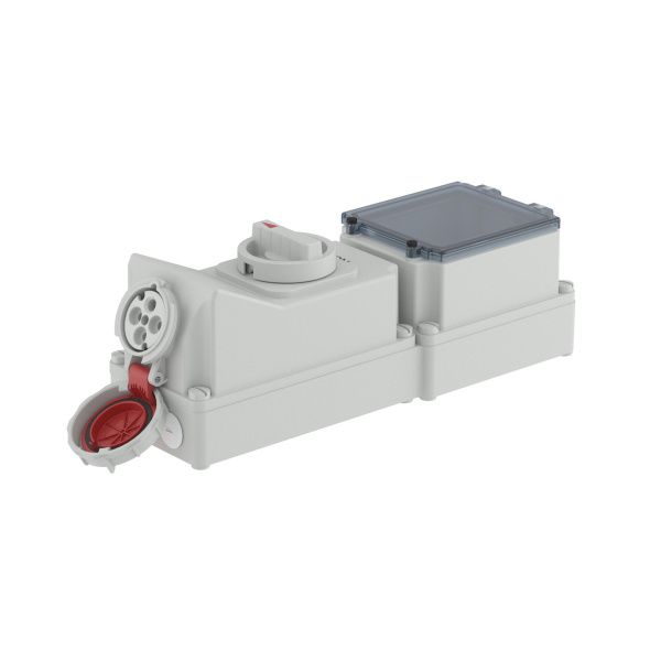 Розетка настенная с механической блокировкой и DIN-рейкой на 6 модулей WSD IP67 63А 3P+E 400В Розетка настенная с механической блокировкой и DIN-рейкой на 6 модулей WSD IP67 63А 3P+E 400В