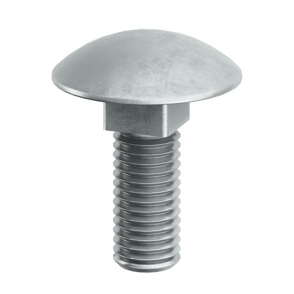 Винт с гладкой головкой и квадратным подголовником М6х16,горячеоцинкованный Винт с гладкой головкой и квадратным подголовником М6х16,горячеоцинкованный