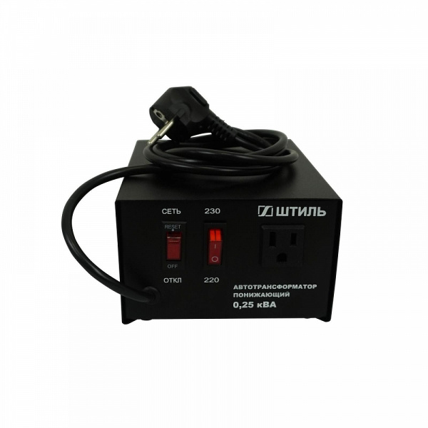 Понижающий автотрансформатор АТ 230-220/110-0,25-50 черный Понижающий автотрансформатор АТ 230-220/110-0,25-50 черный