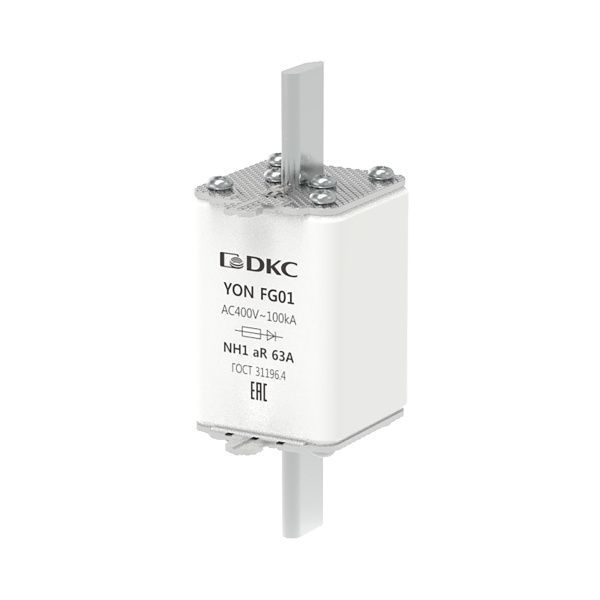 Предохранитель YON ножевого типа FG1 63А 400V характеристика aR Предохранитель YON ножевого типа FG1 63А 400V характеристика aR