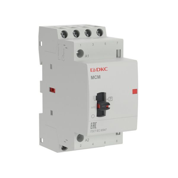 Контактор модульный YON max типа MCМ с ручным управлением, 4P, 25A, 240В, 4НО Контактор модульный YON max типа MCМ с ручным управлением, 4P, 25A, 240В, 4НО